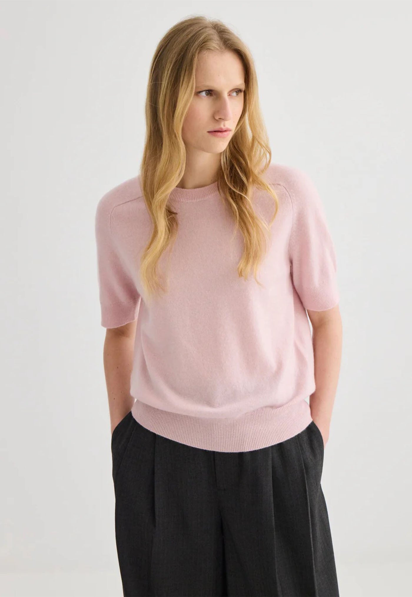 Jasper Short Sleeve Crewneck - Blush