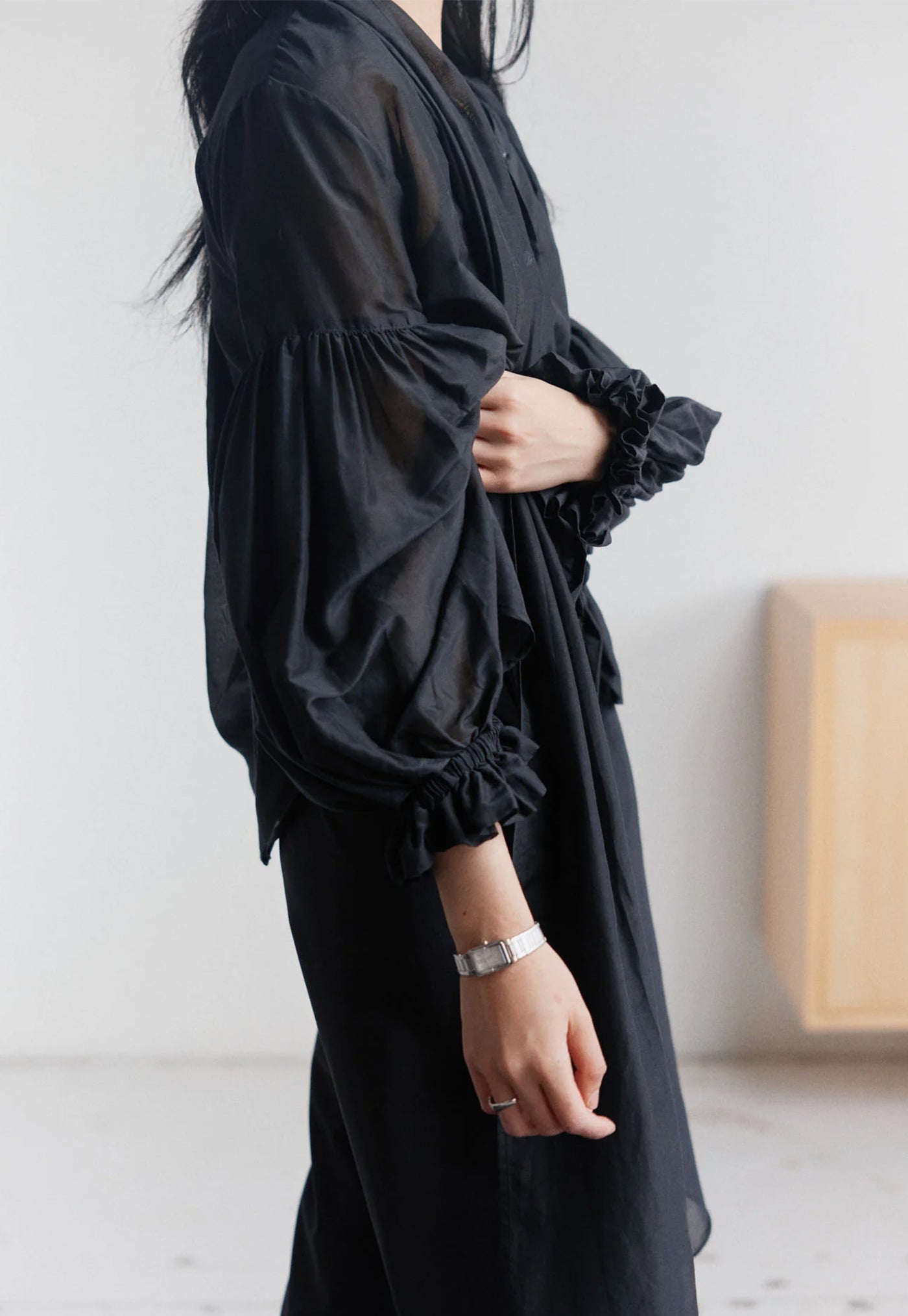 Bow Blouse - Black Liberty