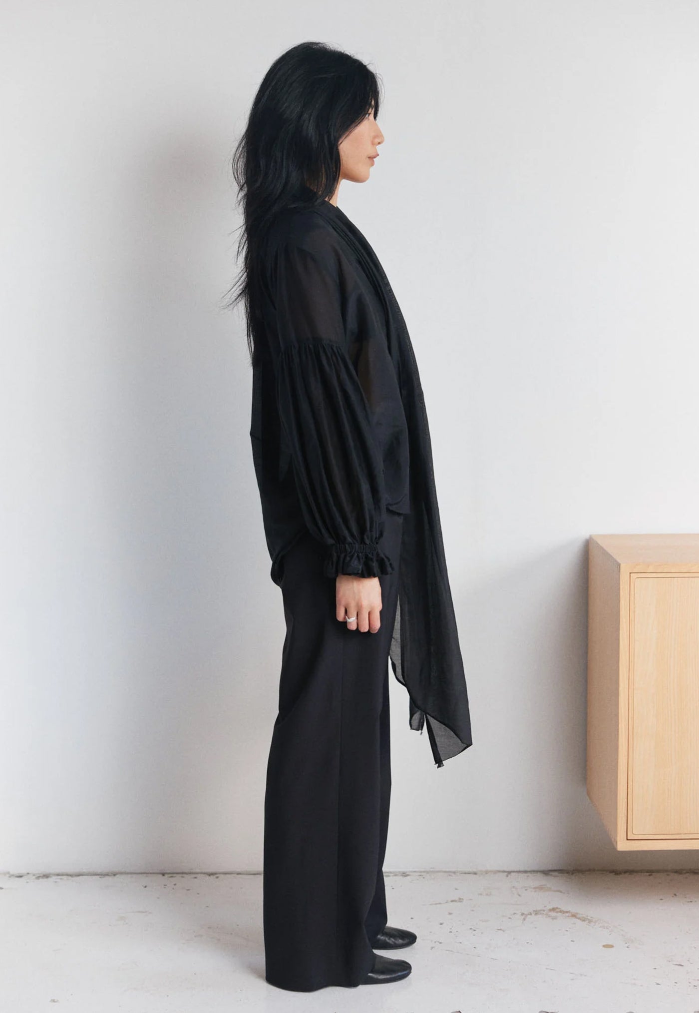 Bow Blouse - Black Liberty