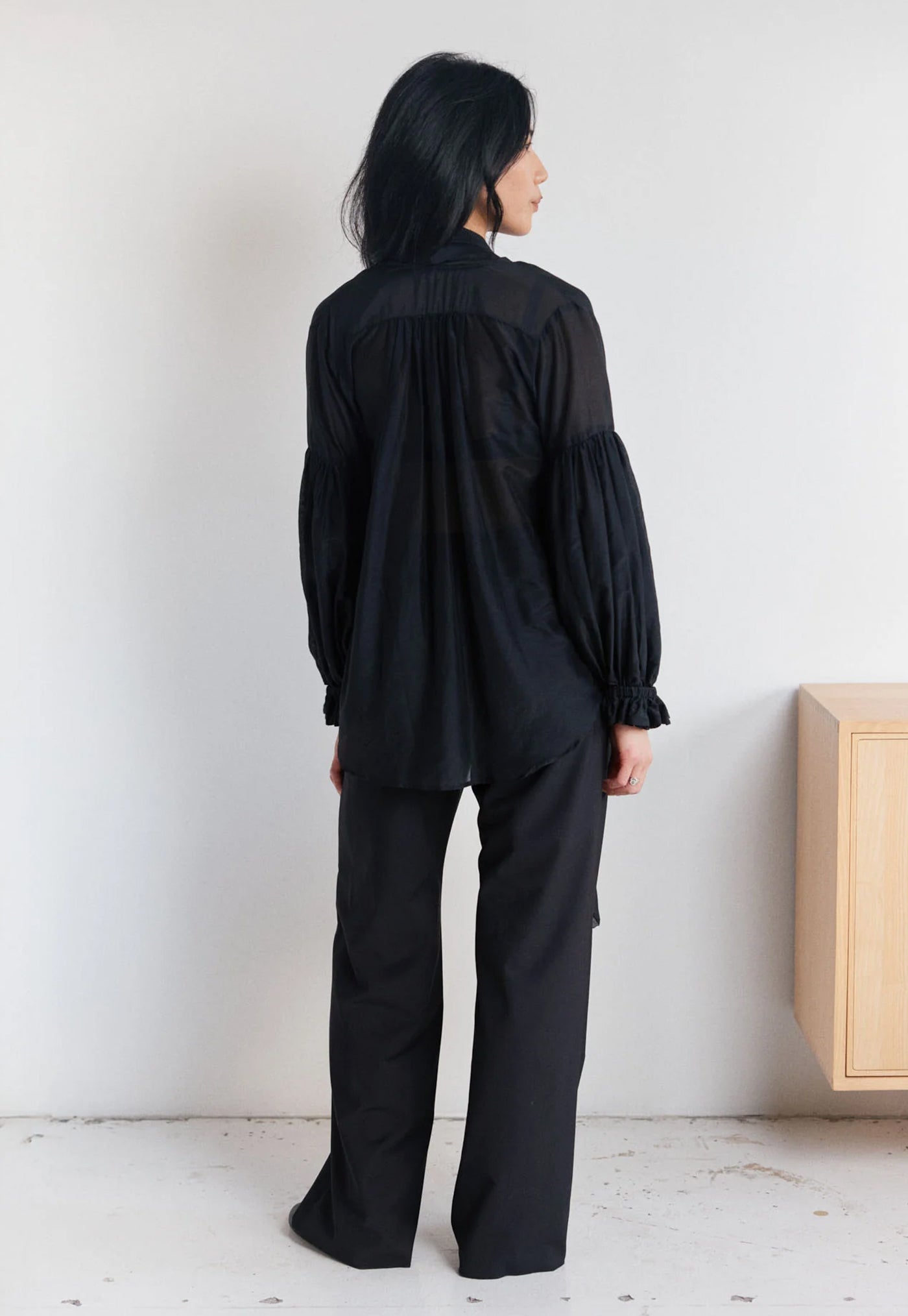 Bow Blouse - Black Liberty
