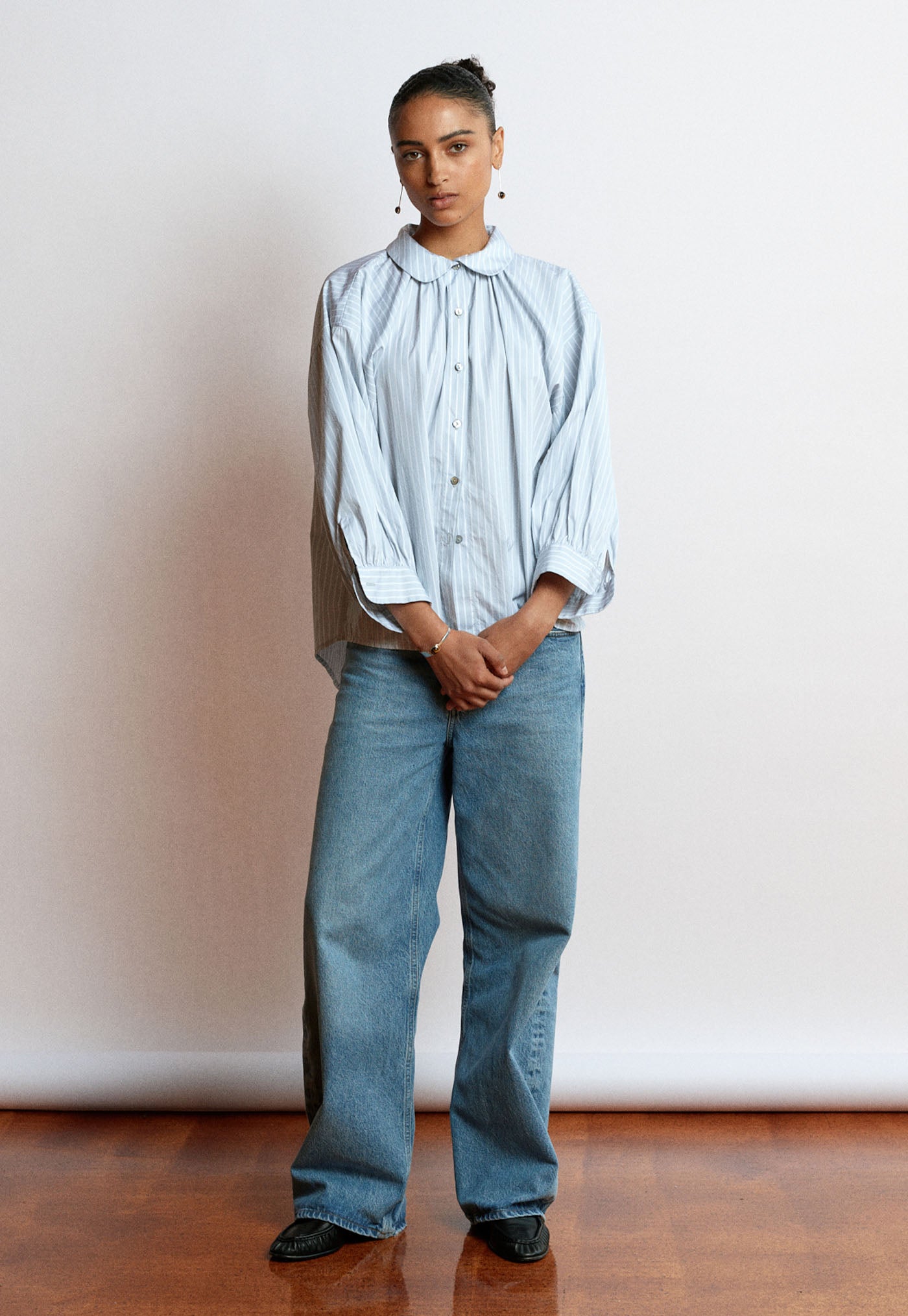 Dune Shirt - Cloud Grey Stripe