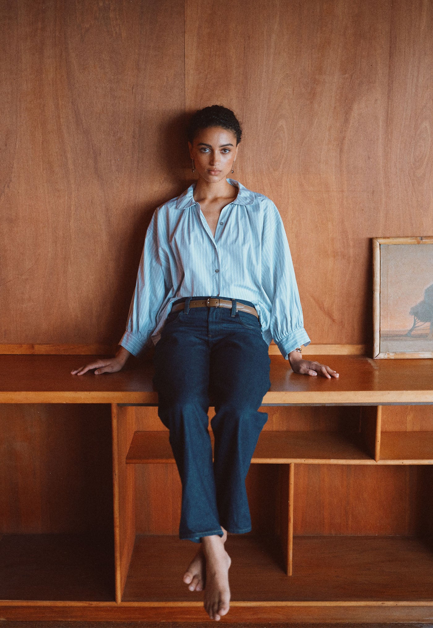 Dune Shirt - Cloud Grey Stripe
