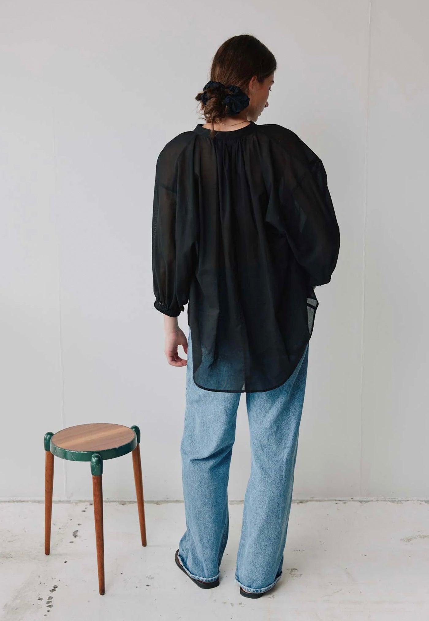 Everyday Blouse - Black Cotton Voile