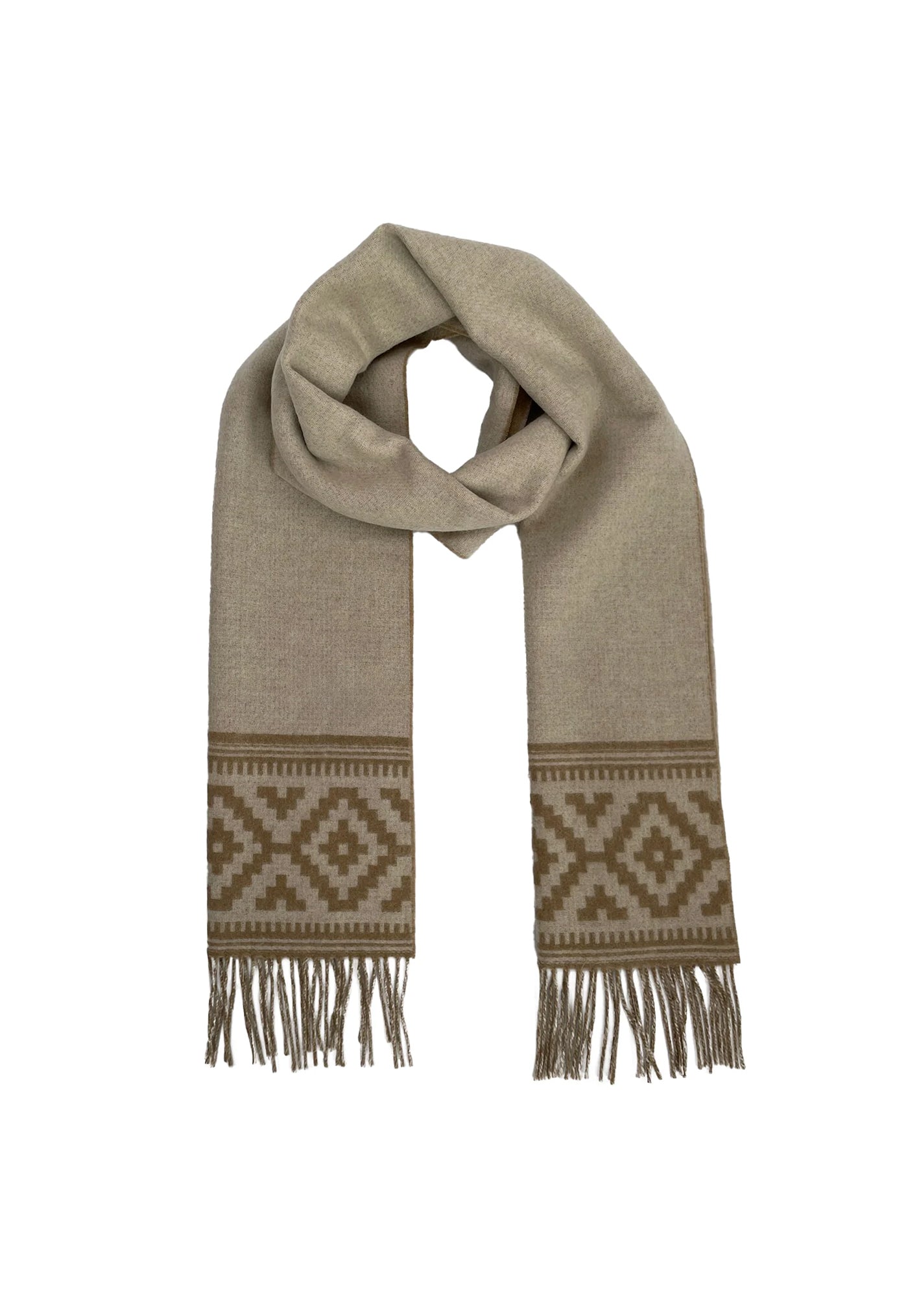 Azteca Wool Scarf - Cream