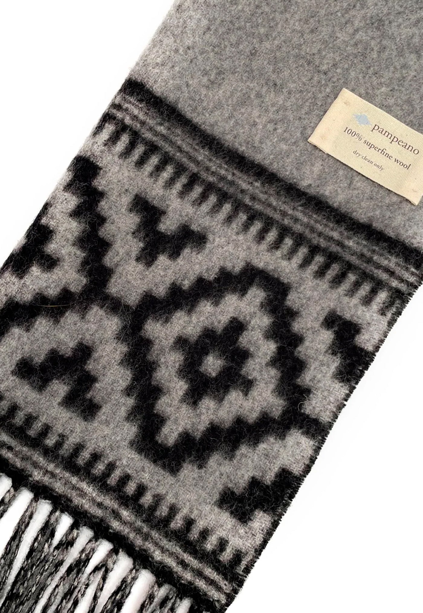 Azteca Wool Scarf - Grey