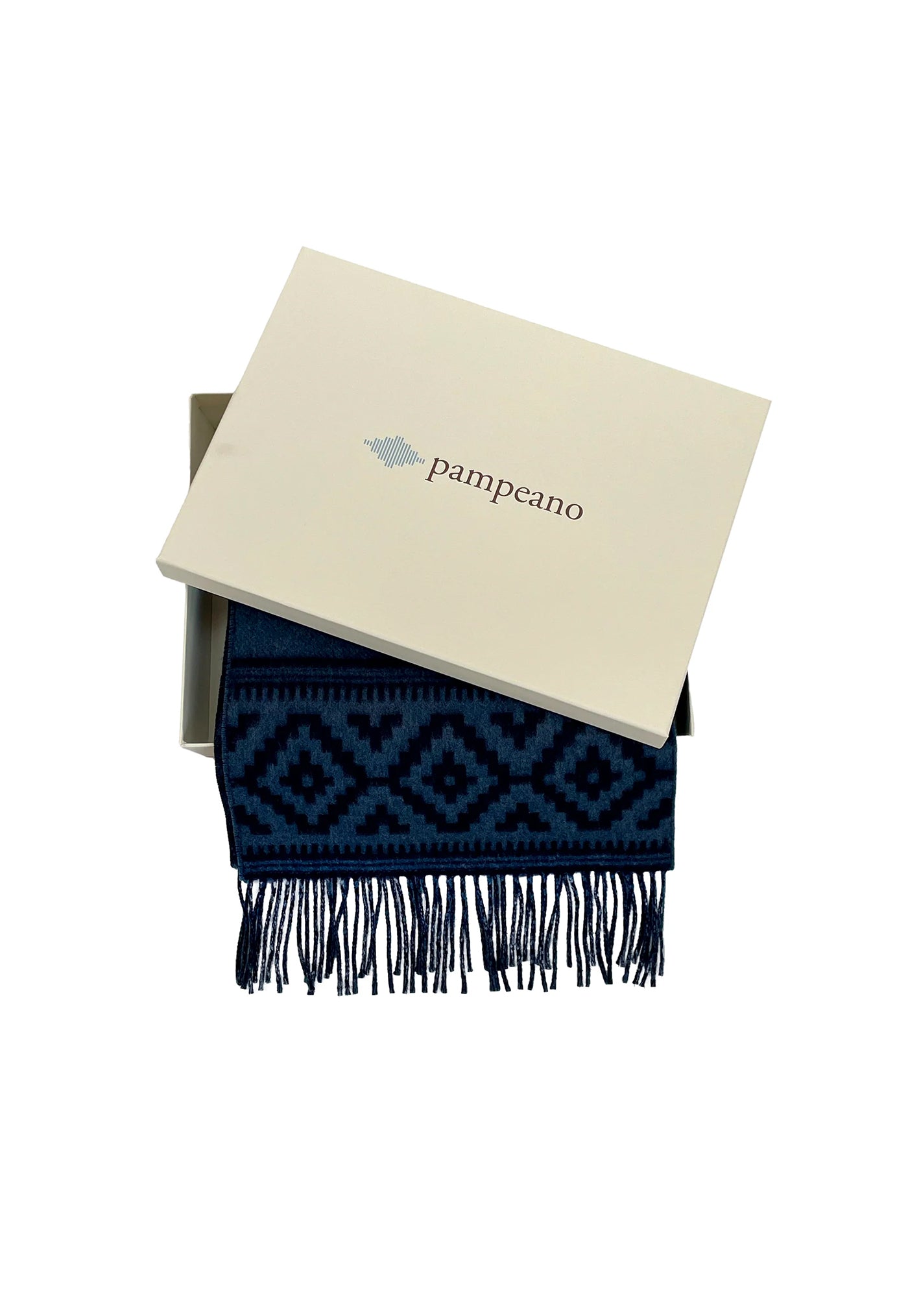 Azteca Wool Scarf - Navy