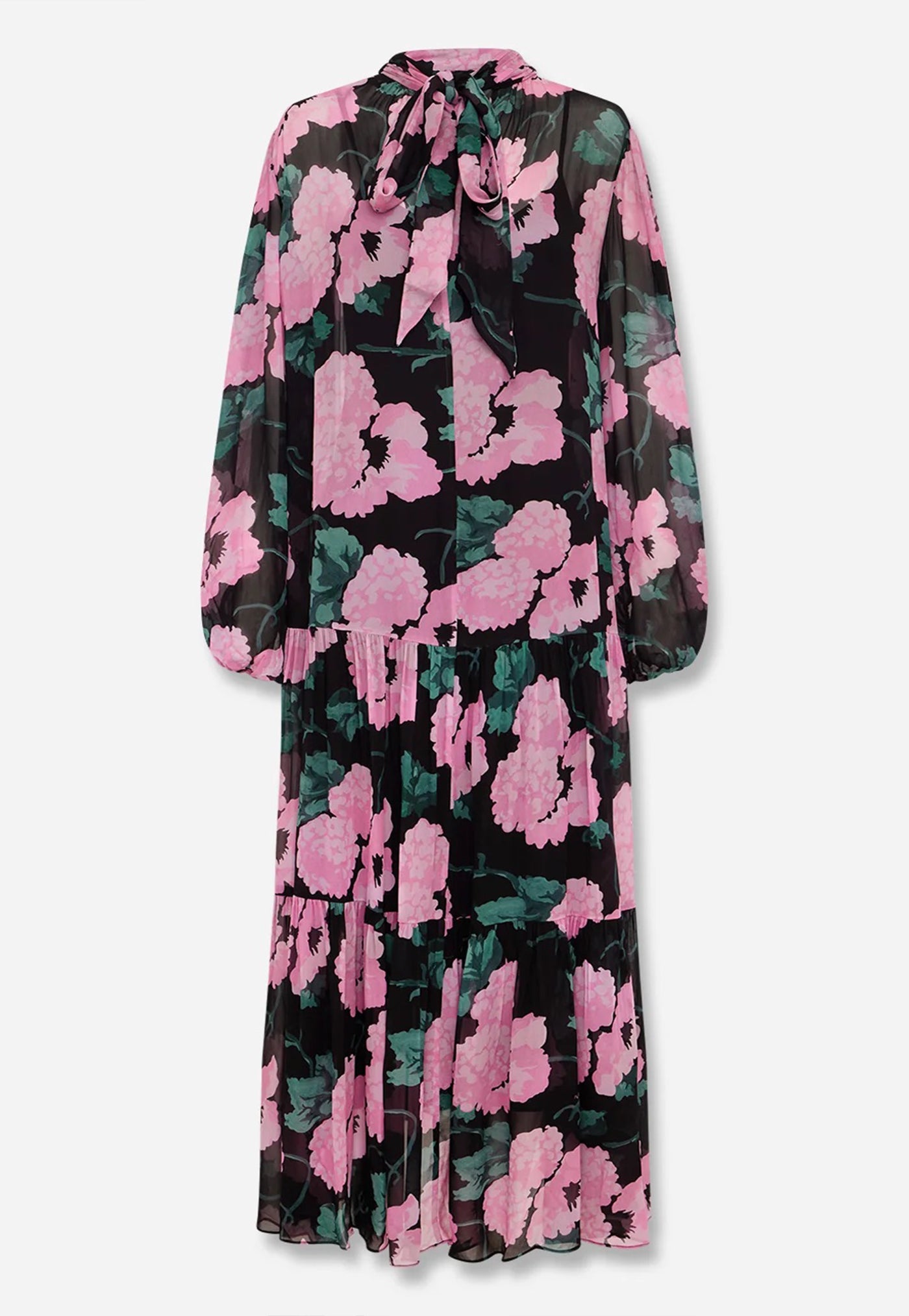 Adalind  Dress - Hydrandra Floral Black
