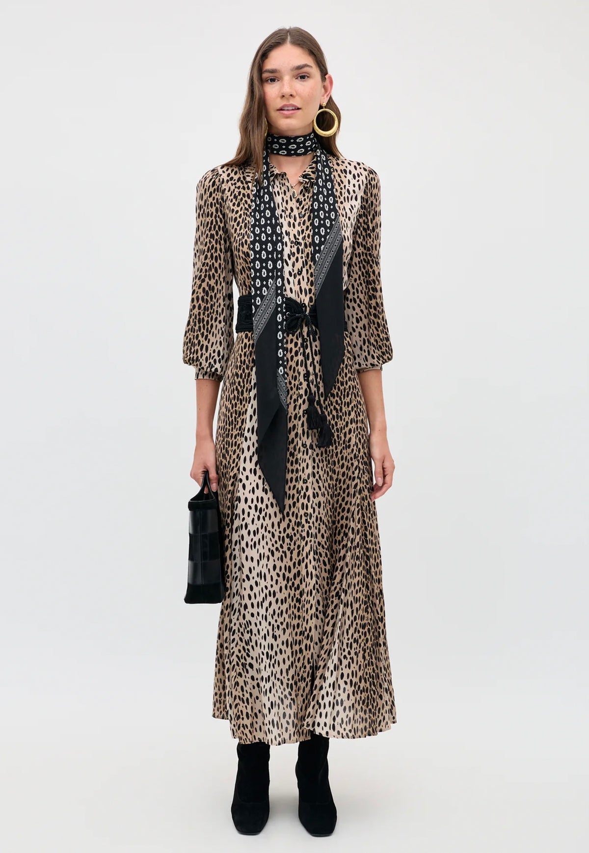 Maddison Dress - Antelope Spot Black