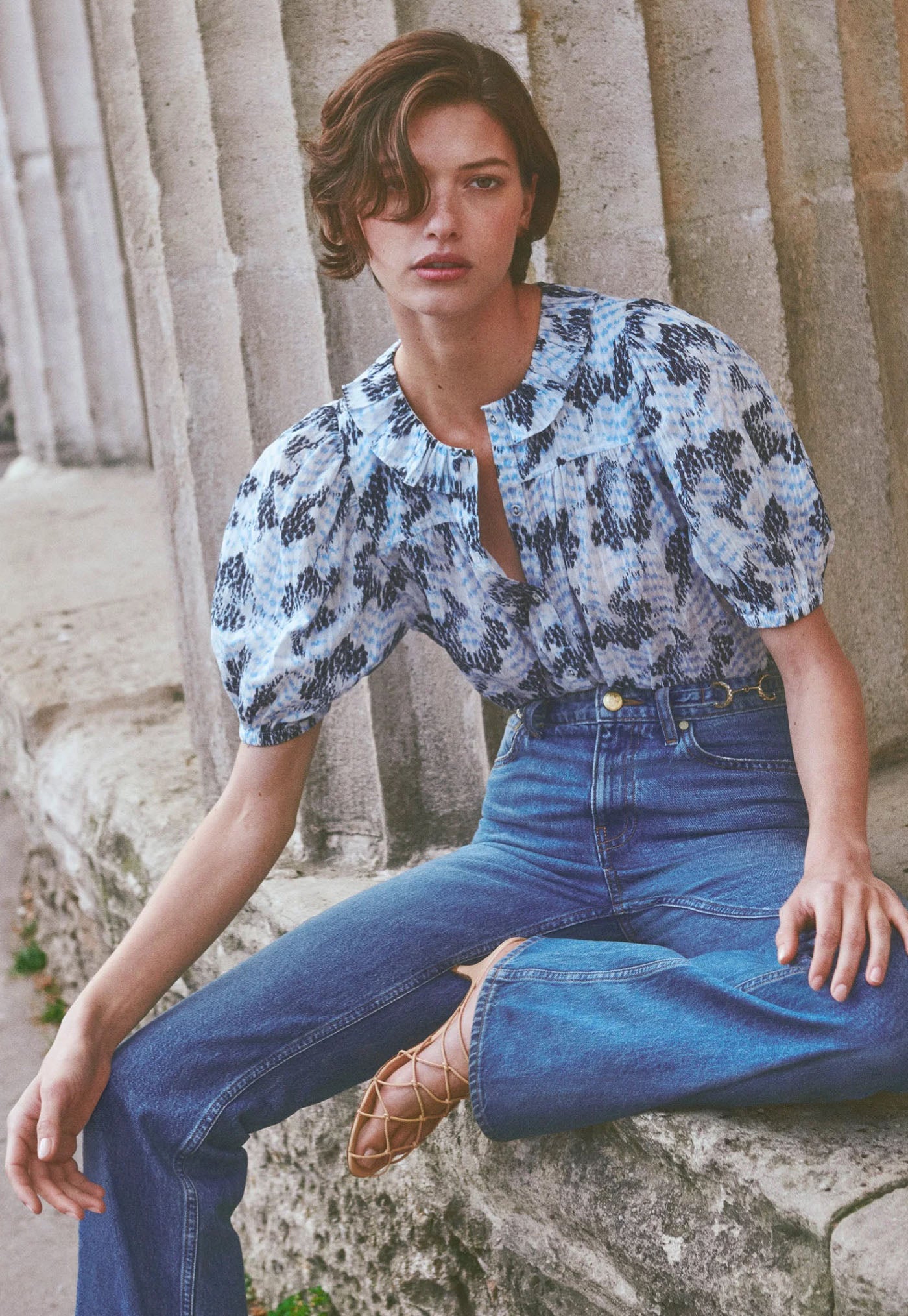 Amaria Cotton Top - Ciel