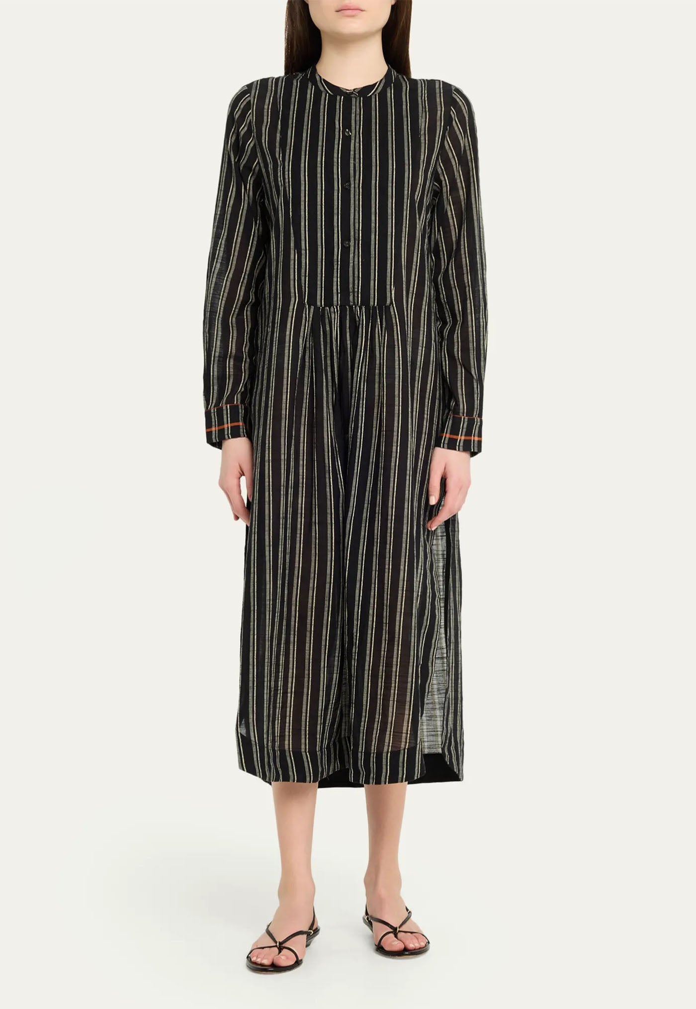 Brita Striped Dress Coverup - Noir Stripe
