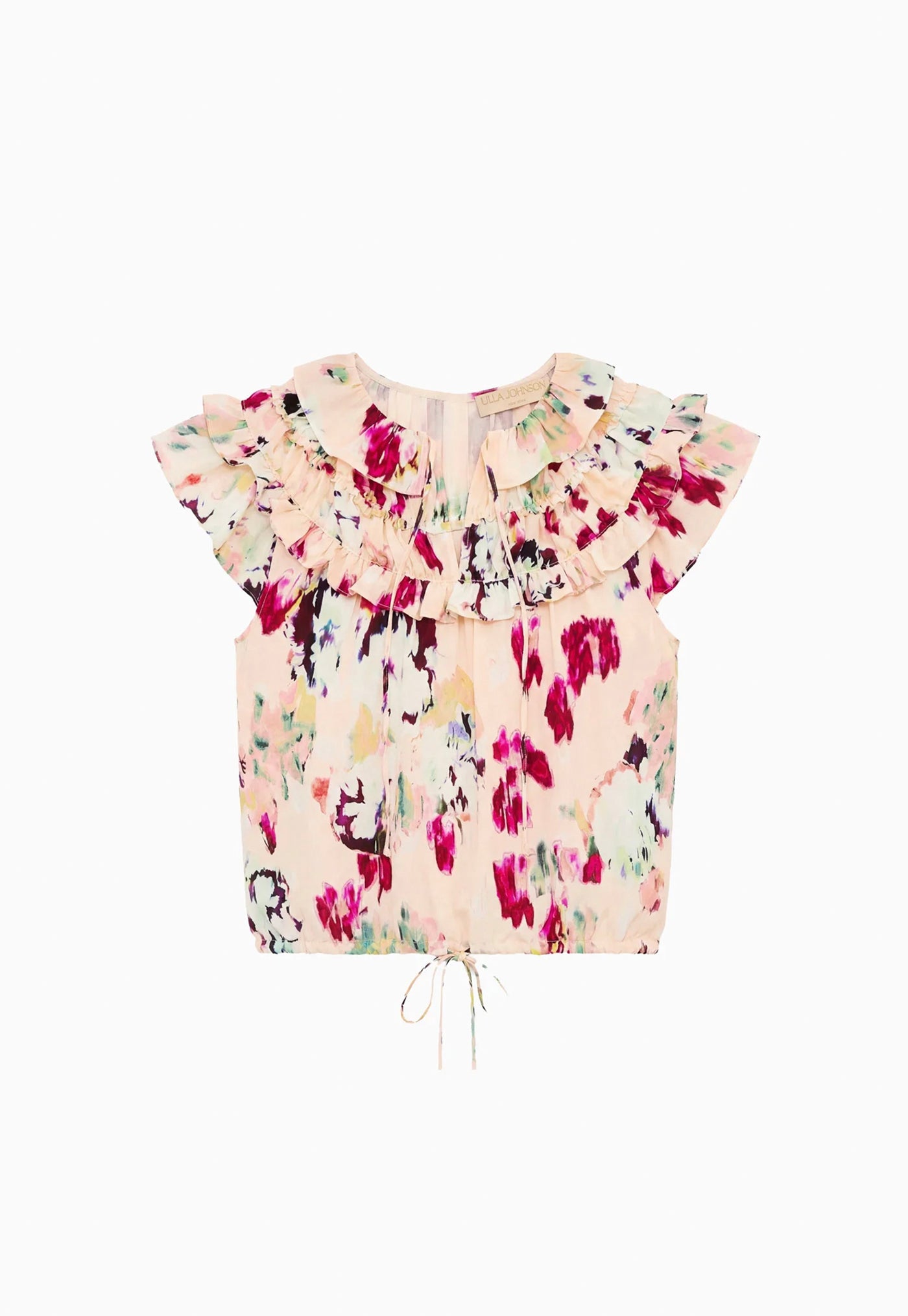 Eleonore Silk Top - Summer Garden