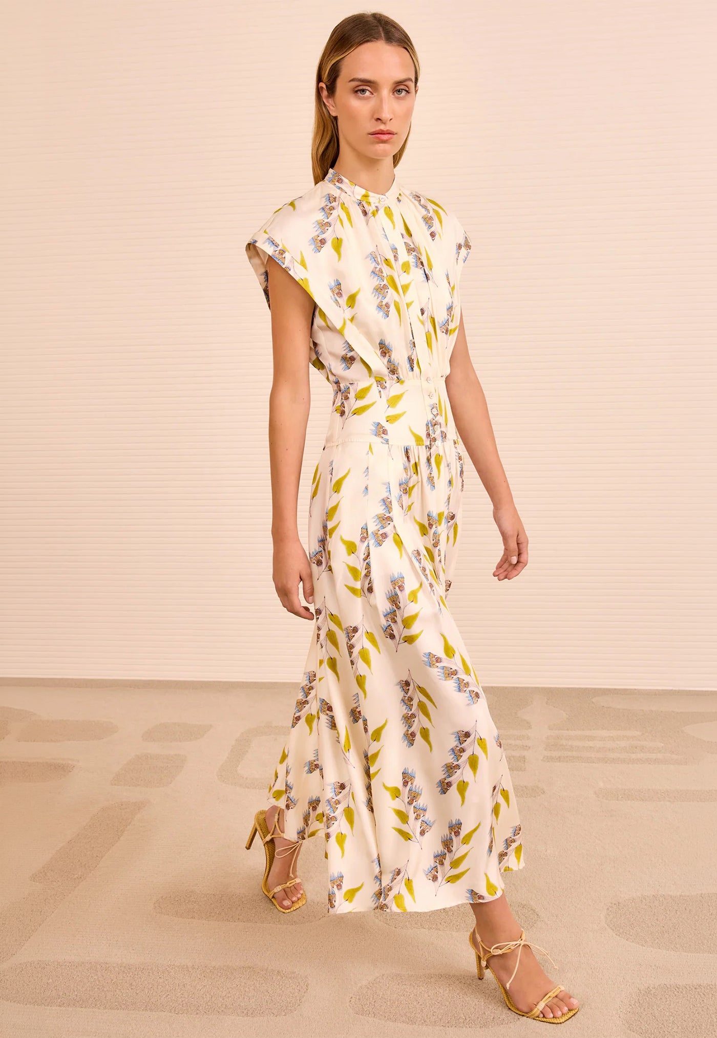 Lausanne Button Up Dress - Infinite Flower