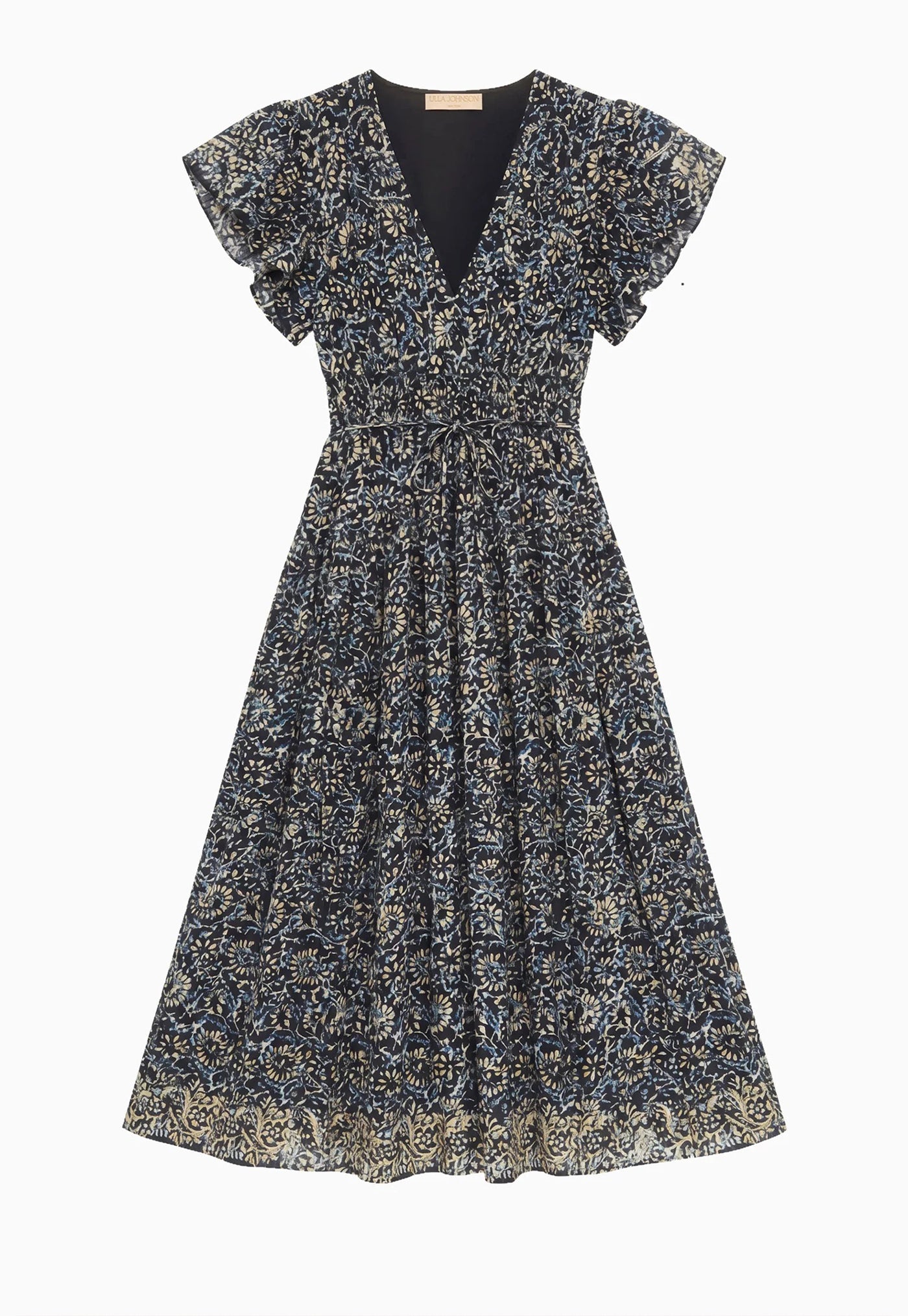 Lyria Cotton Dress - Midnight Bloom