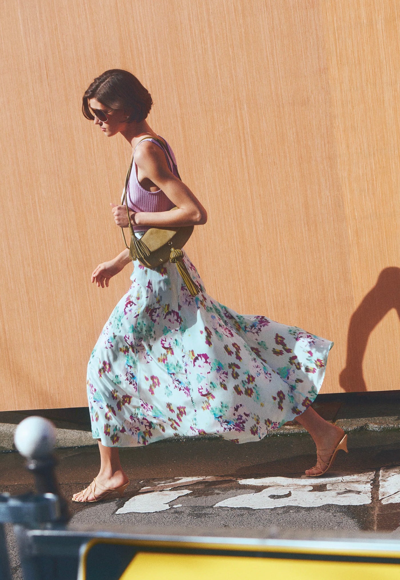 Rowan Silk Midi Skirt - Oasis