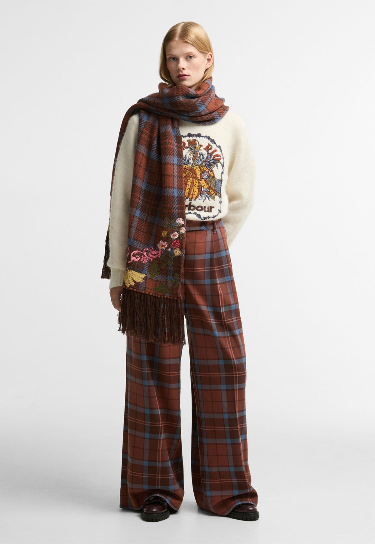 Barbour x Farm Rio Allamanda Trouser - Tropical Tea
