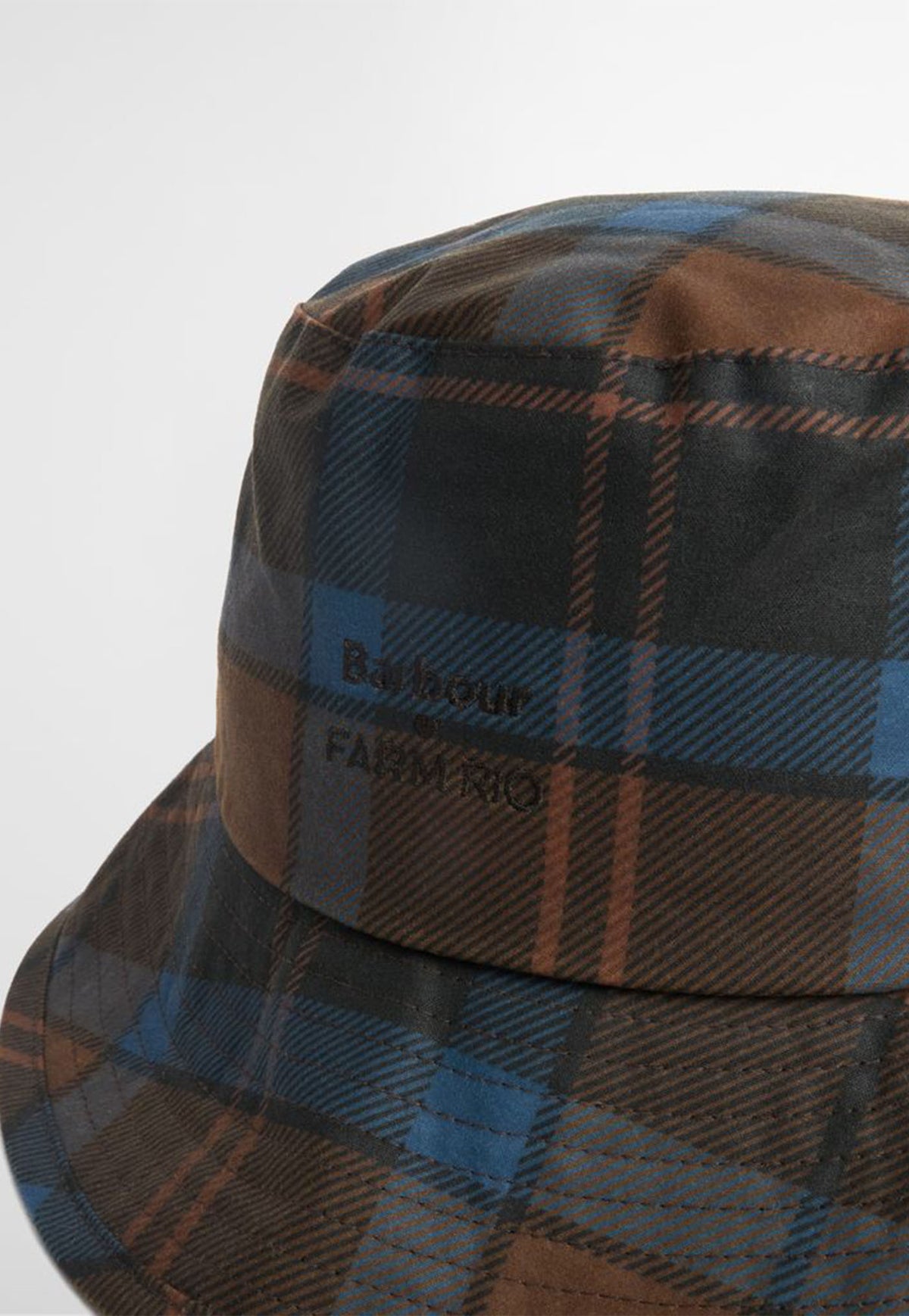 Barbour x Farm Rio Leonoria Bucket Hat - Tropical Tea Tartan
