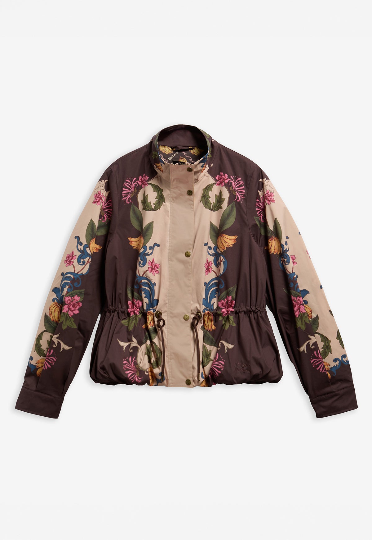 Barbour x Farm Rio Mandevilla Showerproof Jacket - Bloom Inbetween/Brown Banana
