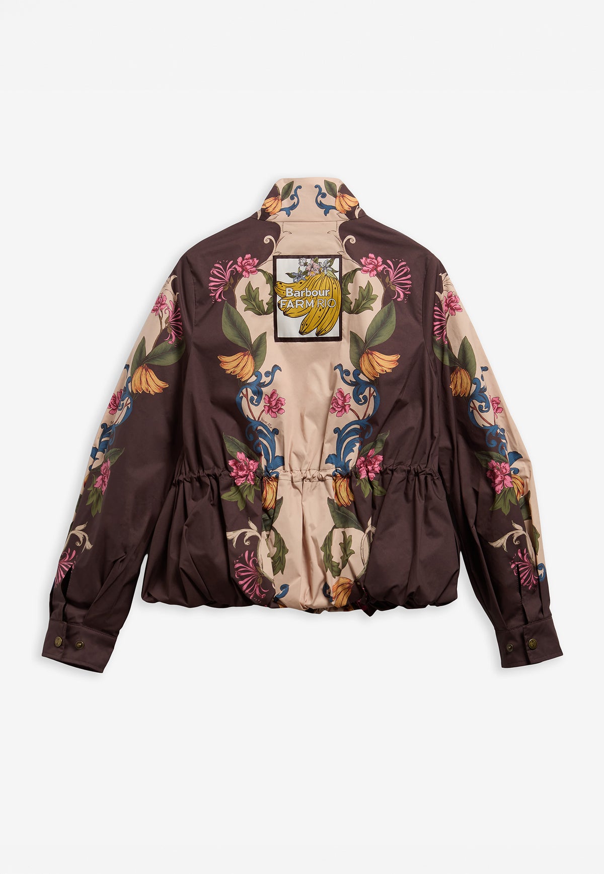 Barbour x Farm Rio Mandevilla Showerproof Jacket - Bloom Inbetween/Brown Banana