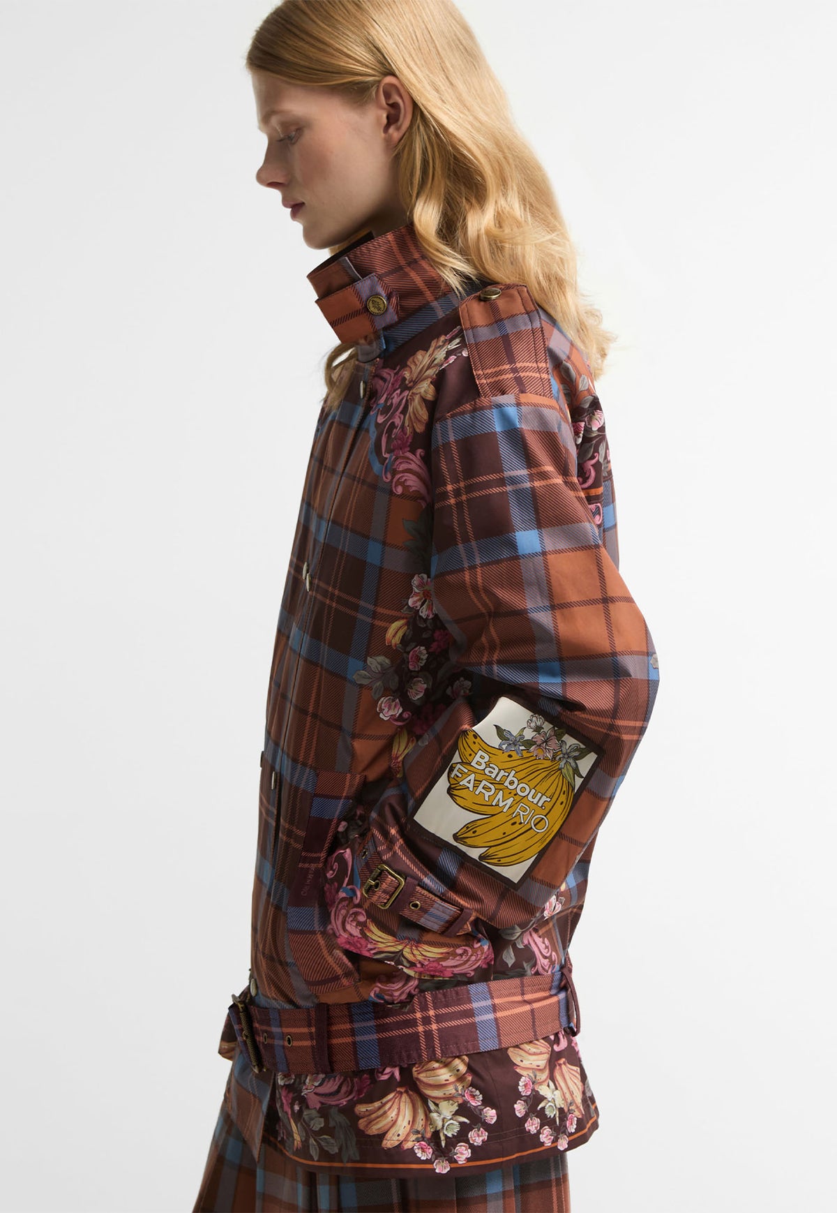 Barbour x Farm Rio Petrea Showerproof Jacket - Tropical Tea/Banana Print