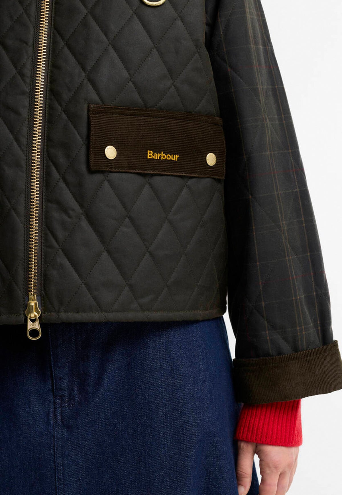 Tartan Reimagined Icons Tartan Quilted Spey Wax Jacket - Olive/Classic