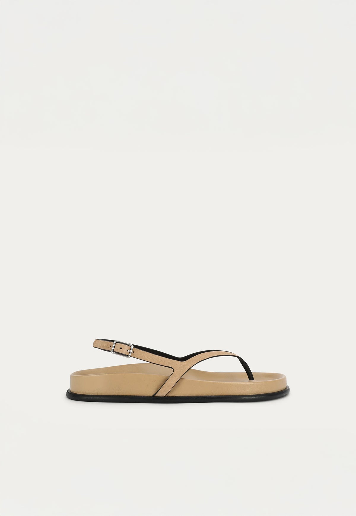 The Deadly Ponies Artemis Sandal in Oat Suede is crafted from soft calf suede with a lamb leather lining.