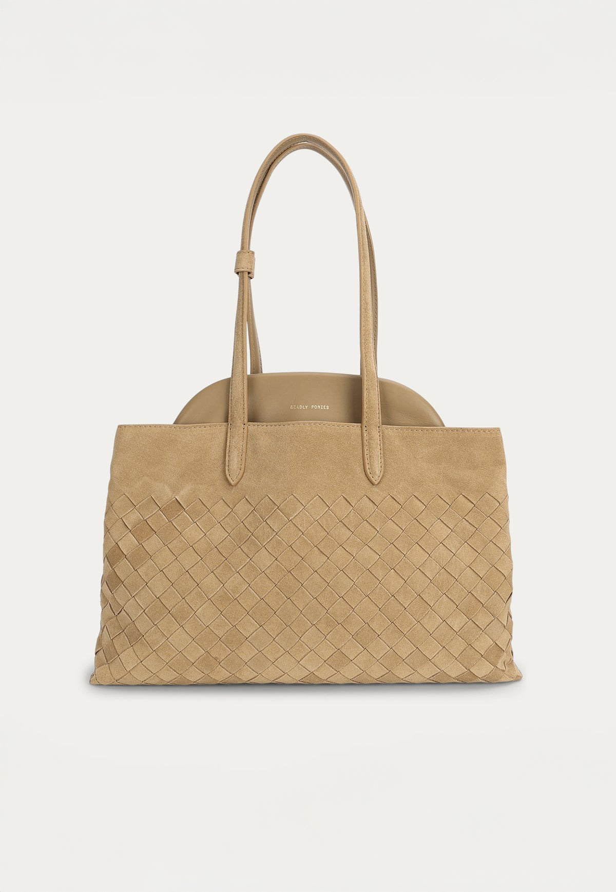 Vault Tote - Oat Woven Suede