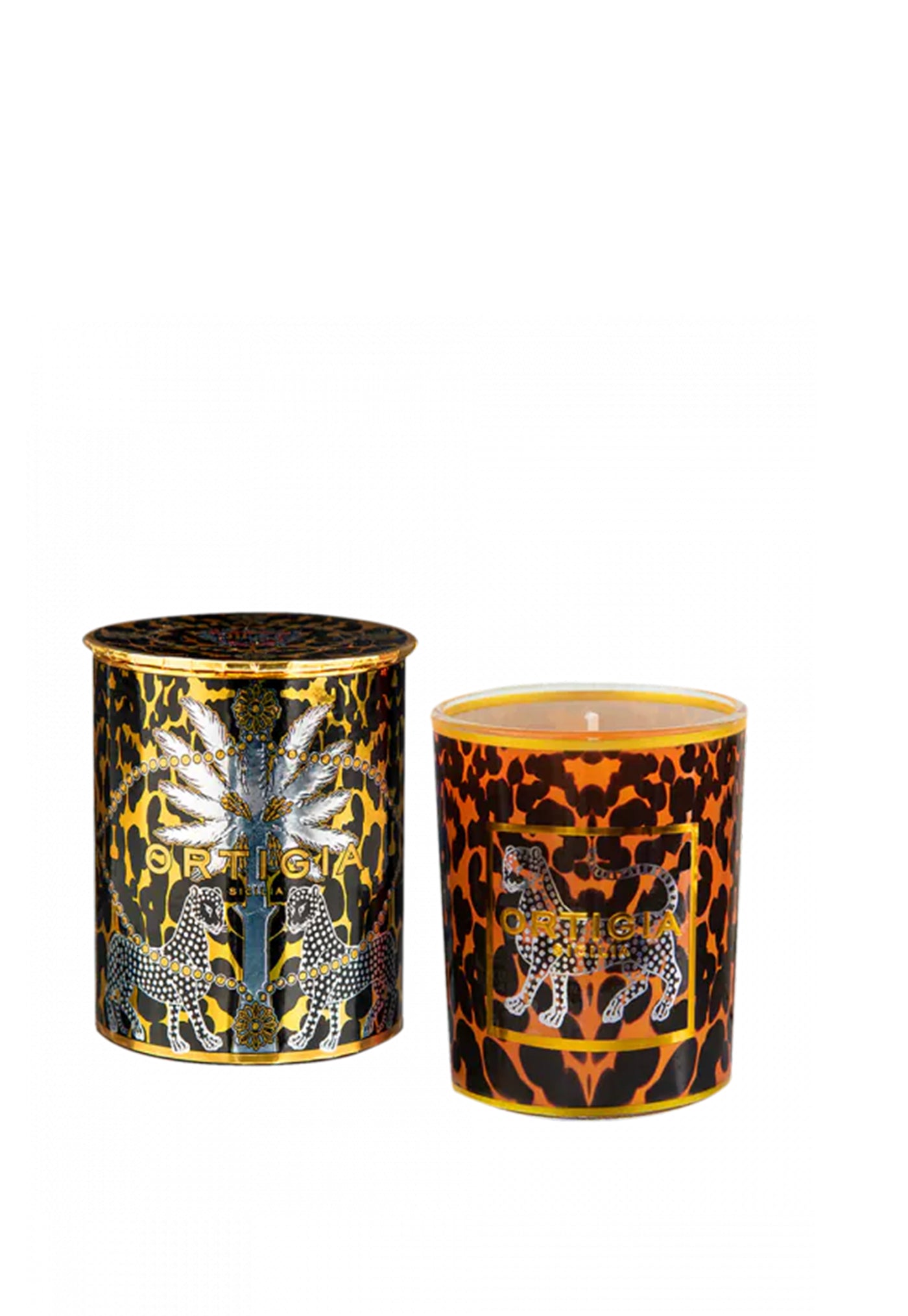 Ambra Nera Decorated Candle Small