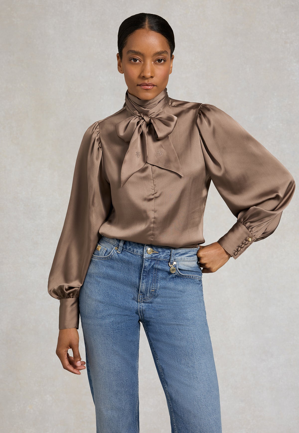 Ariella Blouse - Truffle