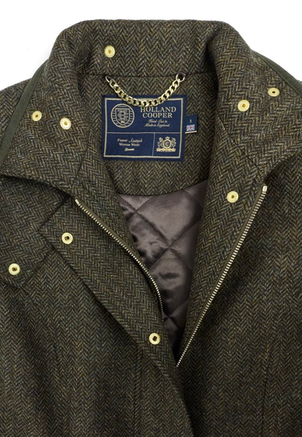 Country Classic Jacket - Dark Green Herringbone