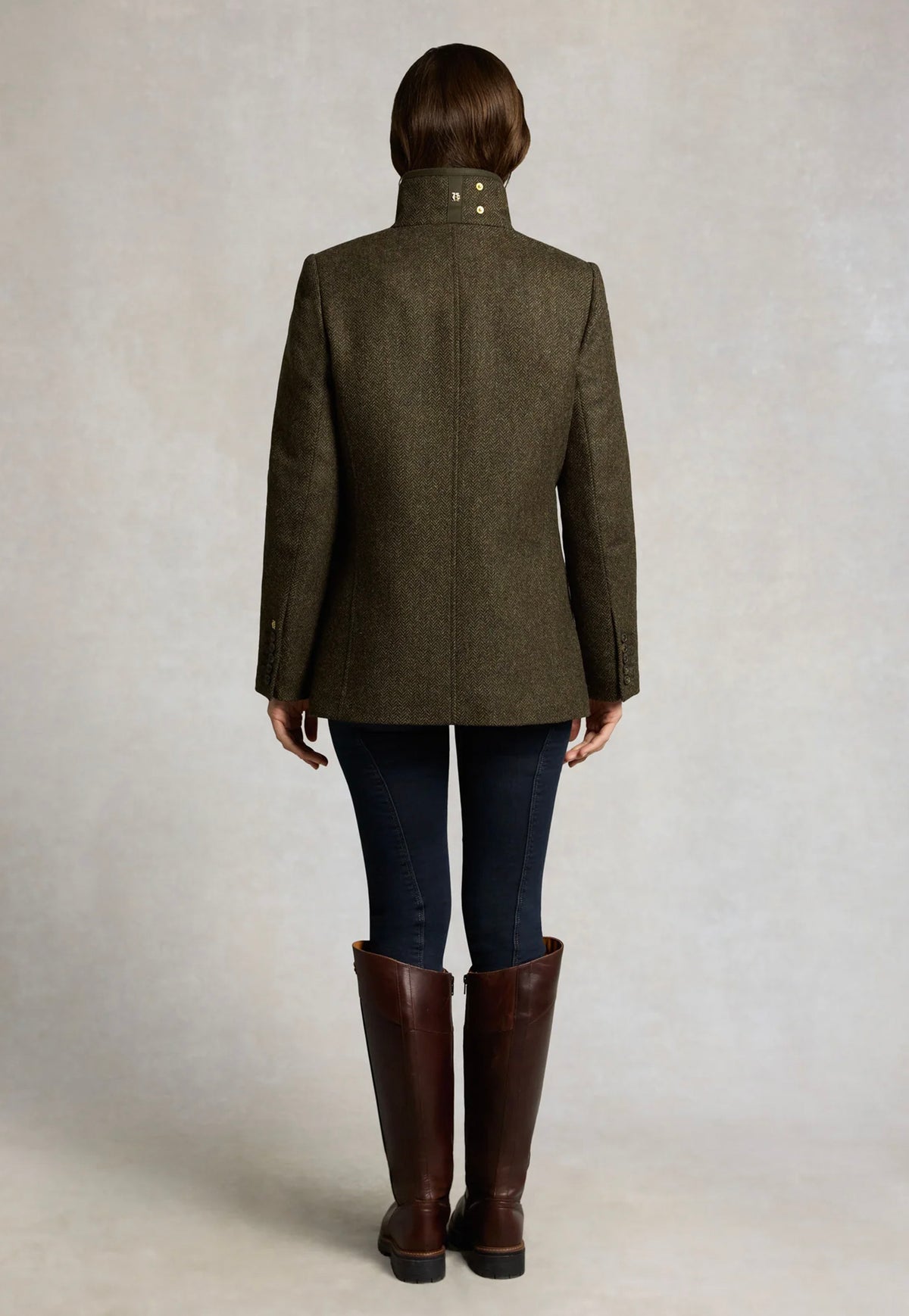 Country Classic Jacket - Dark Green Herringbone