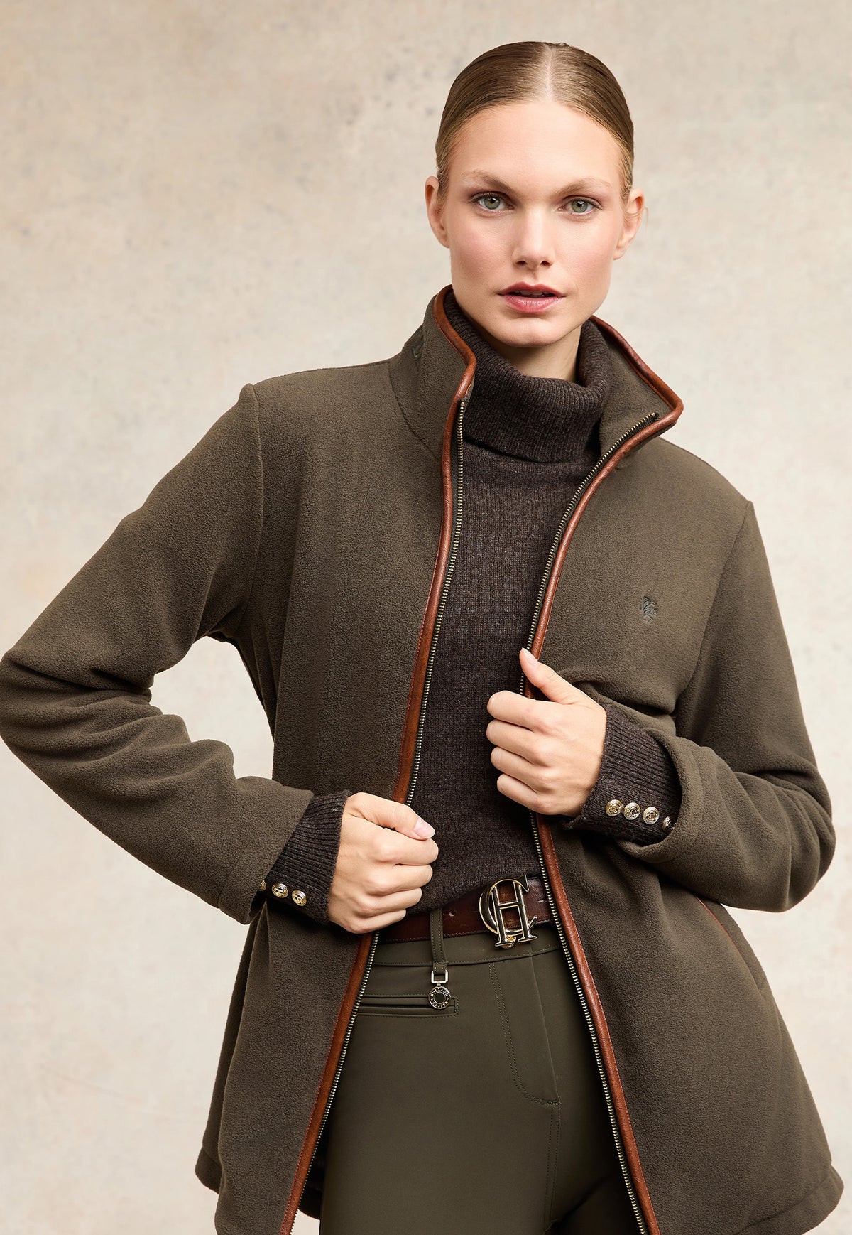 Country Longline Fleece - Khaki