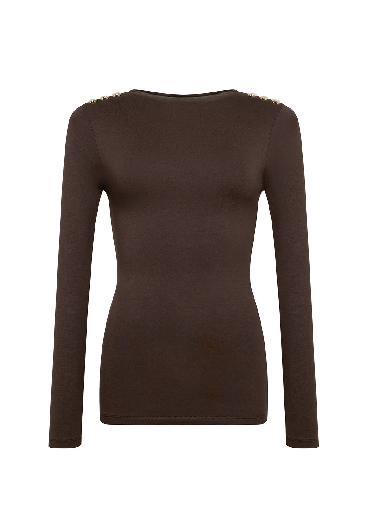 Harper Long Sleeve Top - Walnut