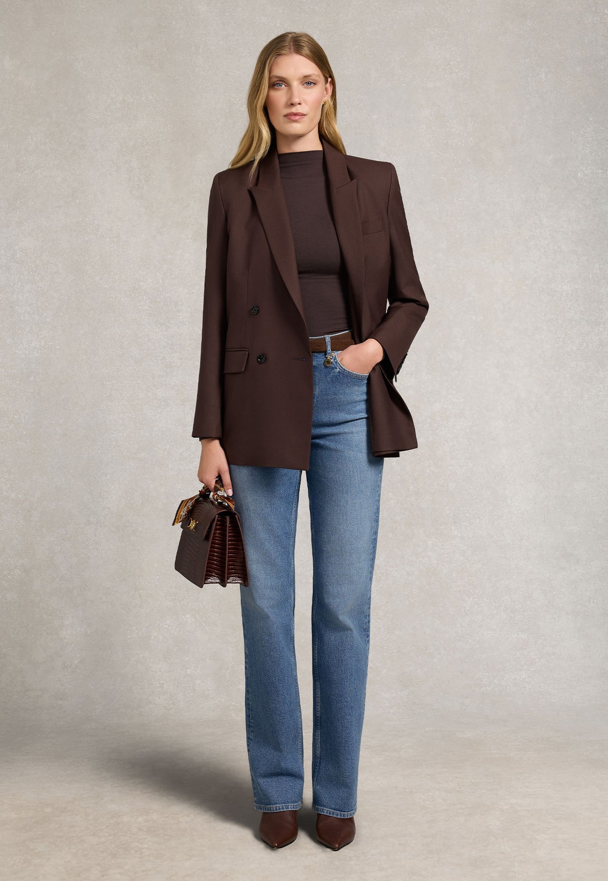 Harper Long Sleeve Top - Walnut
