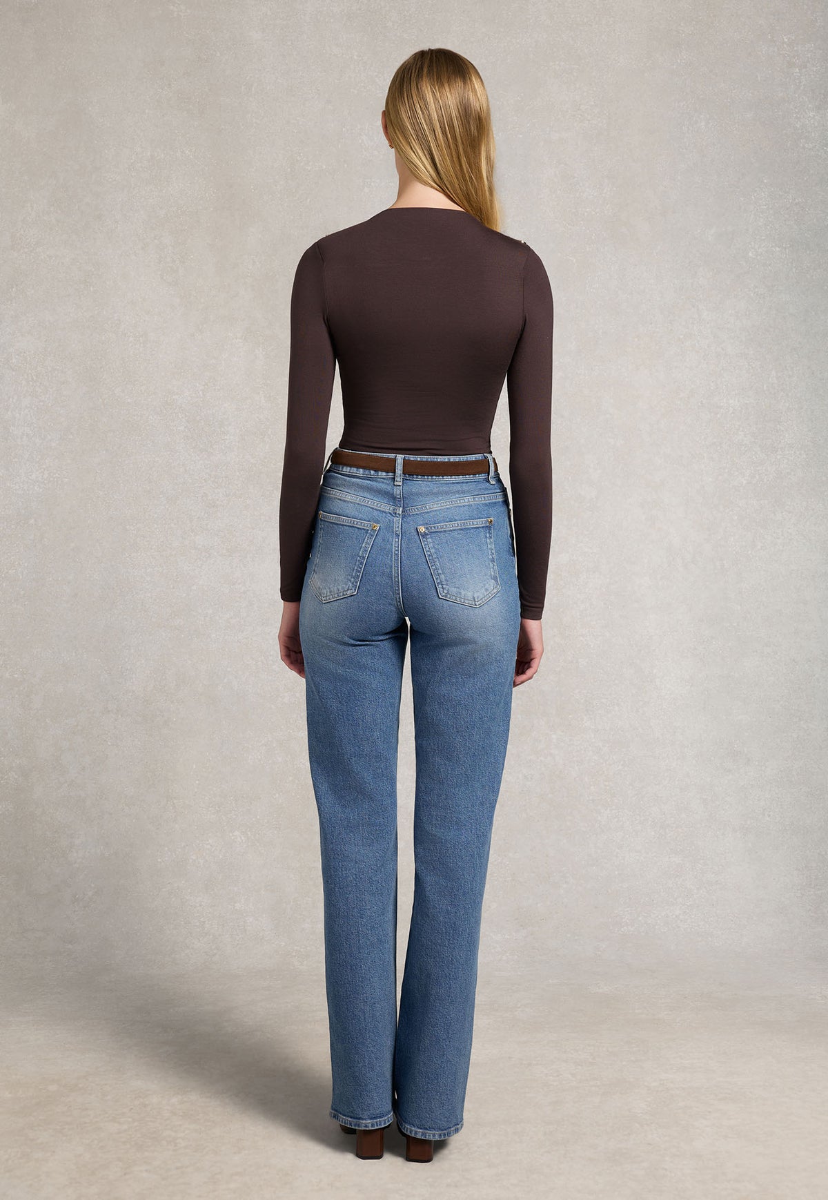 Harper Long Sleeve Top - Walnut