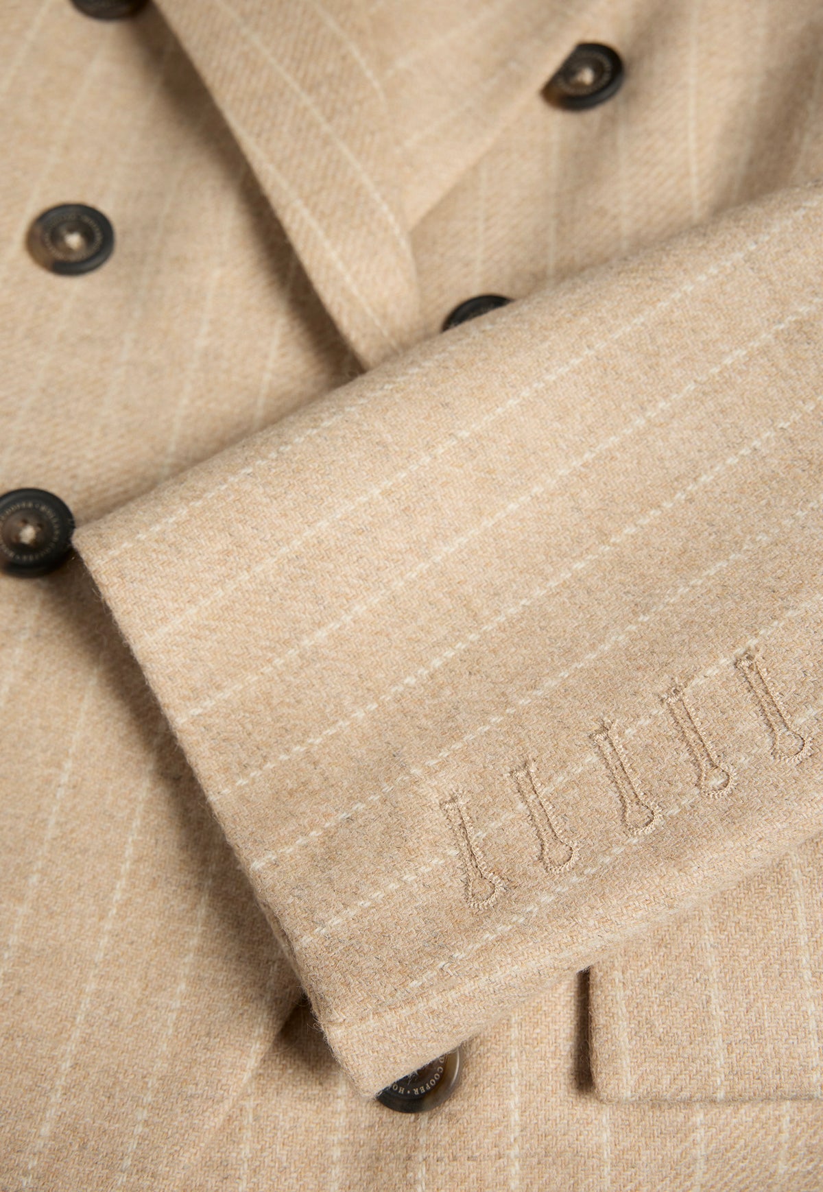 Knightsbridge Blazer - Oatmeal Pinstripe