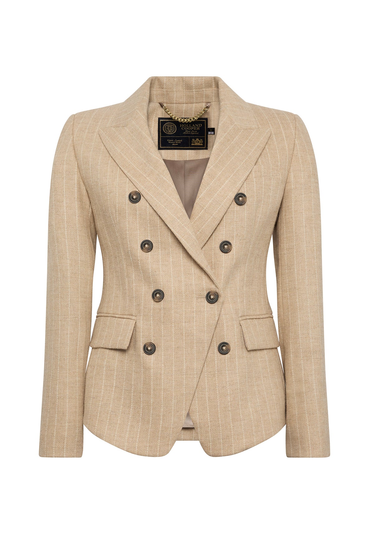 Knightsbridge Blazer - Oatmeal Pinstripe