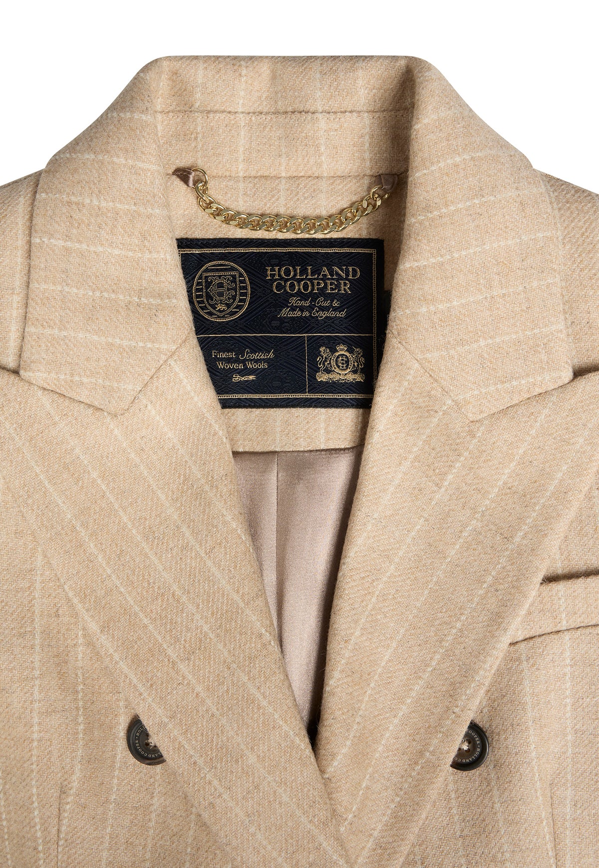 Knightsbridge Blazer - Oatmeal Pinstripe