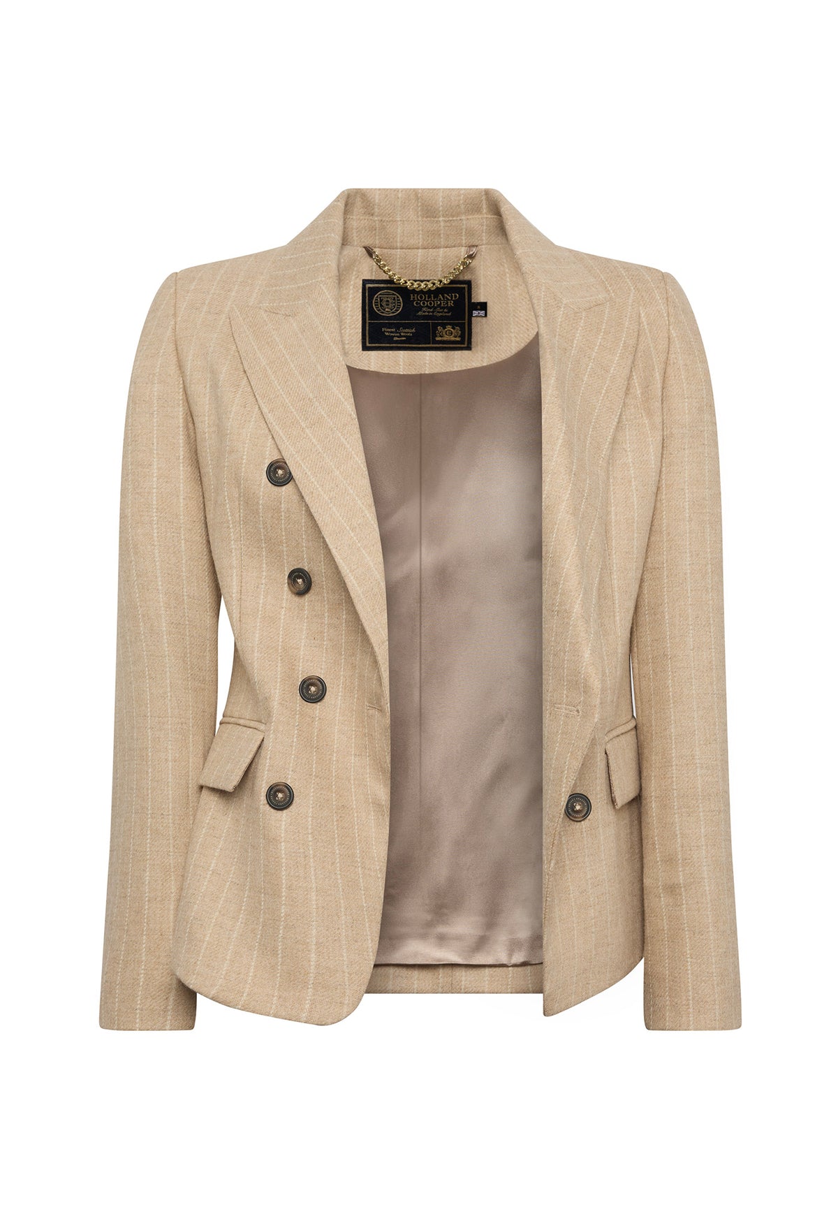 Knightsbridge Blazer - Oatmeal Pinstripe