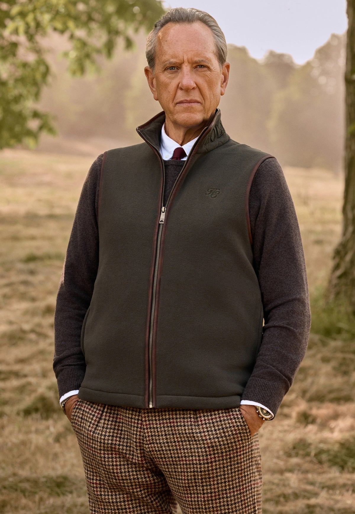 Men's Country Fleece Gilet - Khaki