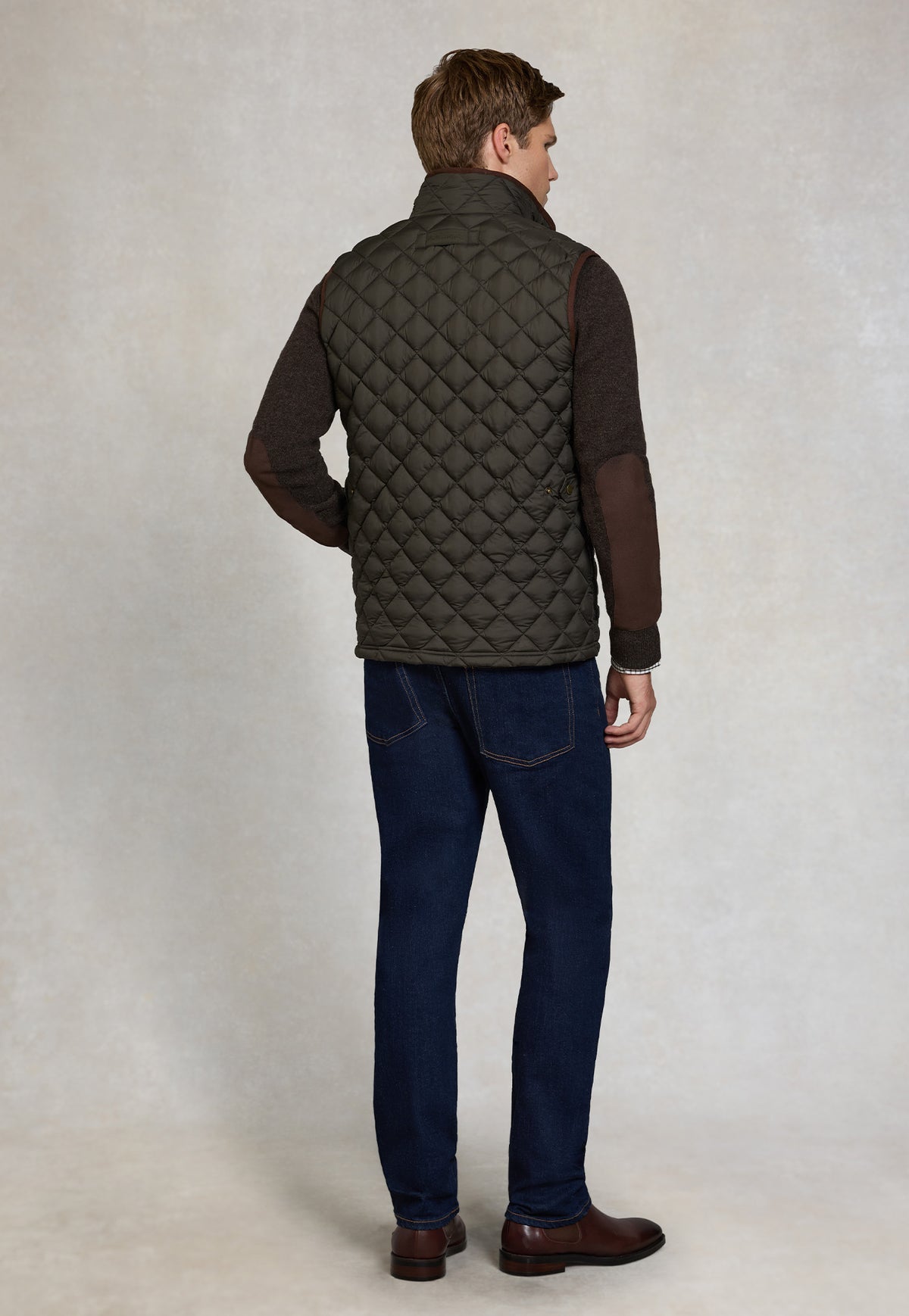 Men's Country Quilted Gilet - Khaki