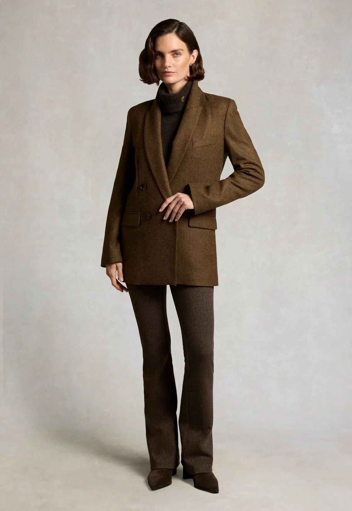 The Portman Blazer - Tobacco Herringbone