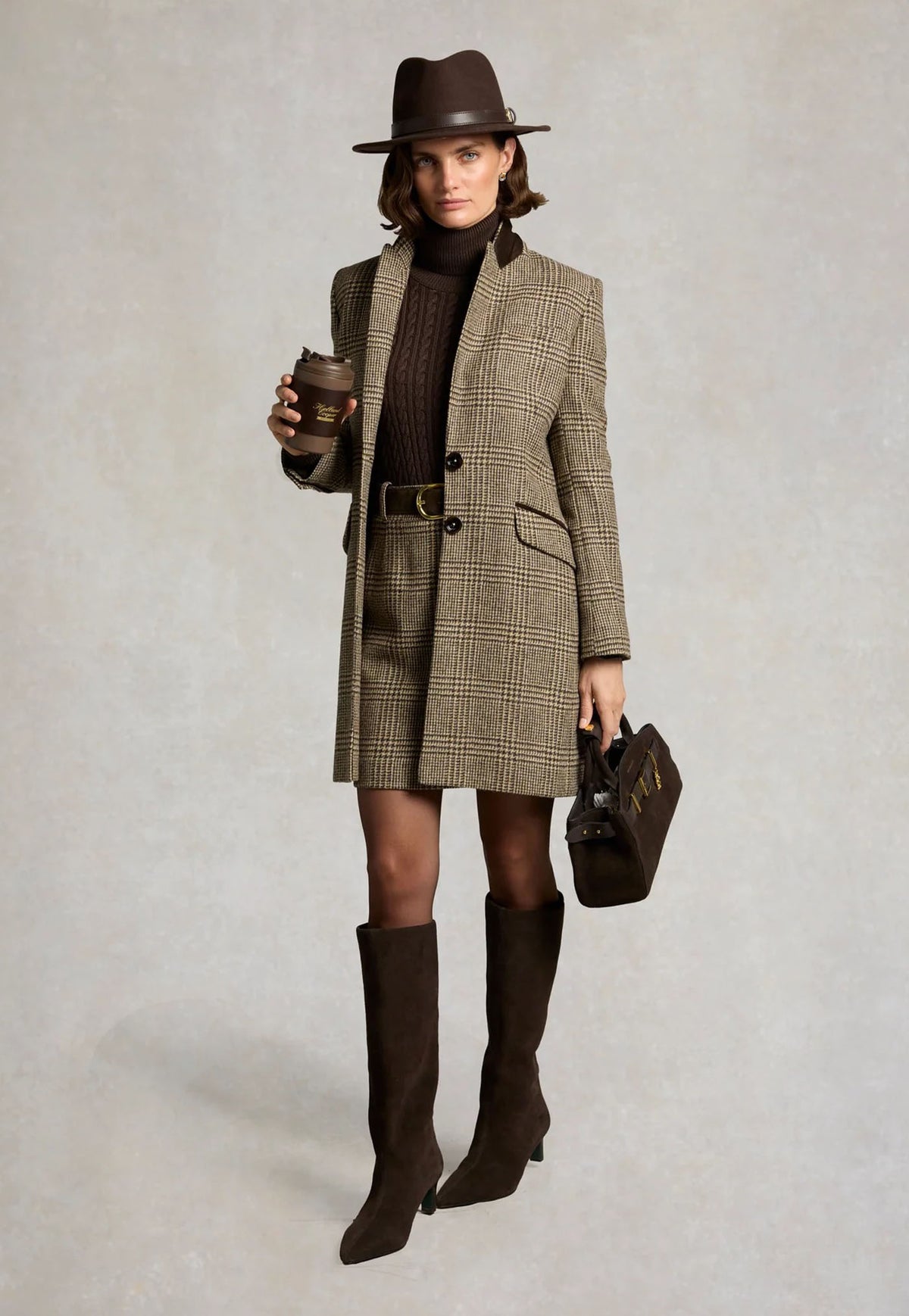 Regency Skirt - Prince of Wales Brown